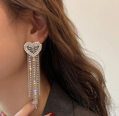 Multi Chain Love Diamond Cut Earrings