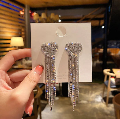 Multi Chain Love Diamond Cut Earrings