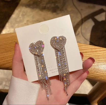 Multi Chain Love Diamond Cut Earrings