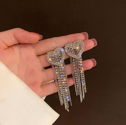 Multi Chain Love Diamond Cut Earrings